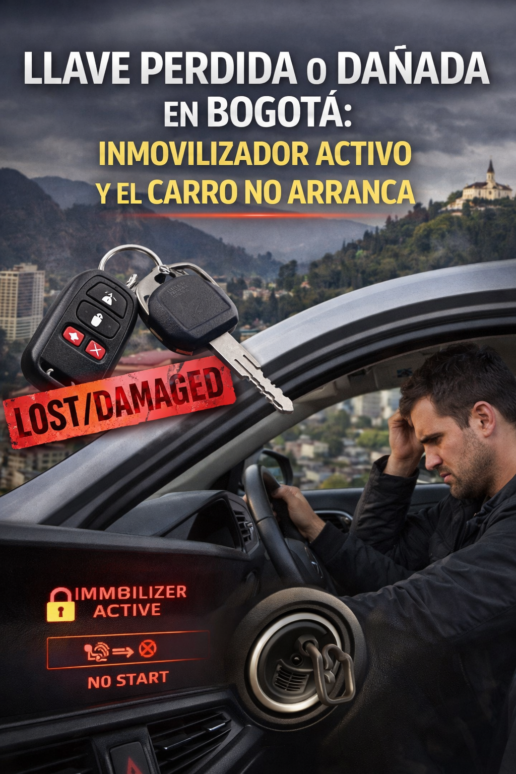 Llave Perdida o Dañada en Bogotá: Inmovilizador Activo y el Carro No Arranca